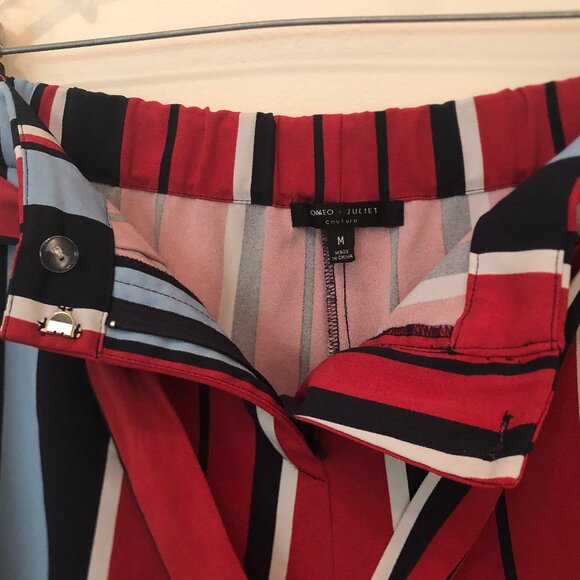 Romeo & Juliet Couture vertical-stripe pants w/ pockets sz M - Picture 5 of 10